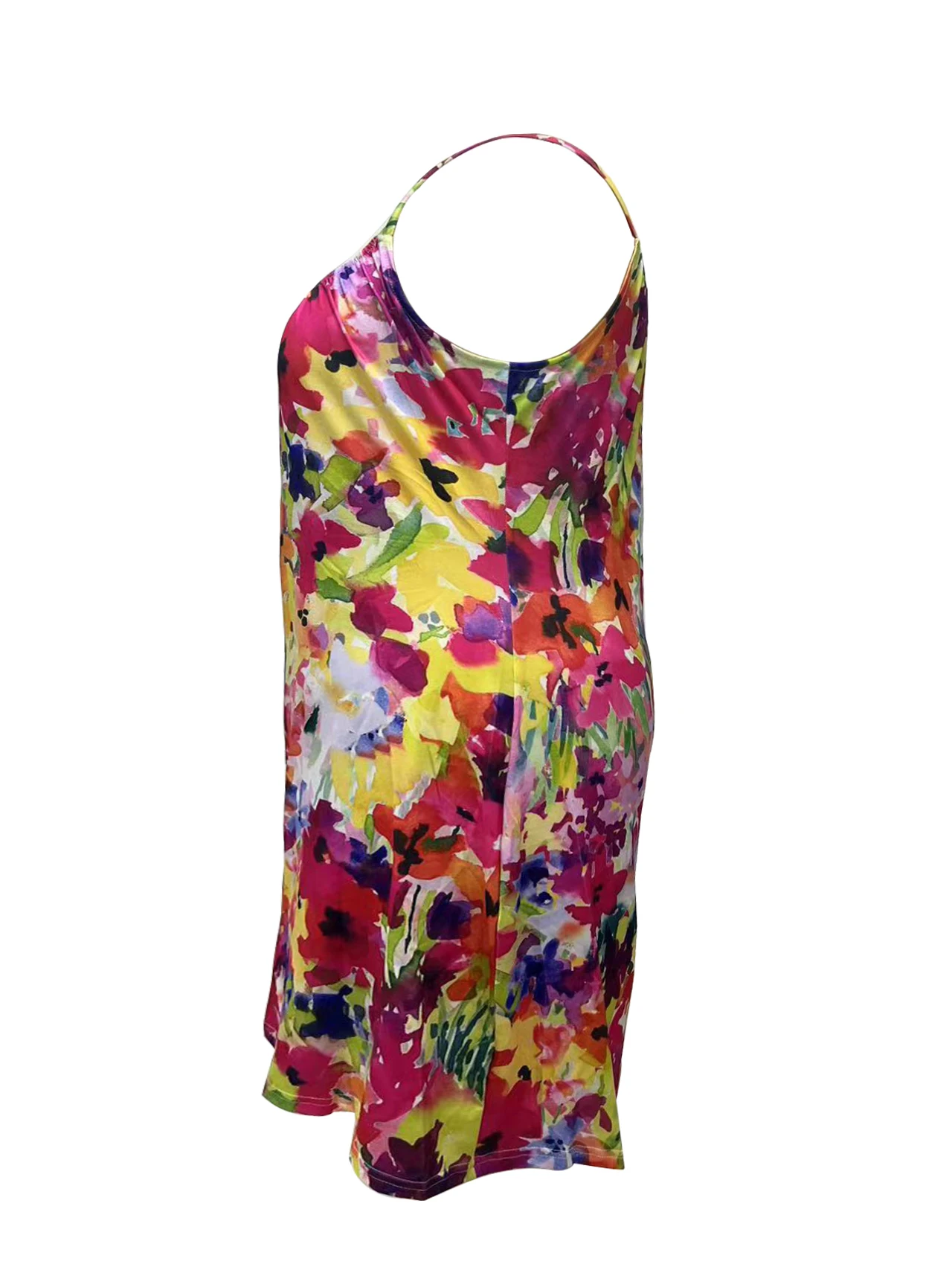 Plus Size Floral Print Cami Dress Stylowa i wygodna lekka sukienka bez rękawów na wiosnę i lato Idealna damska sukienka Plu