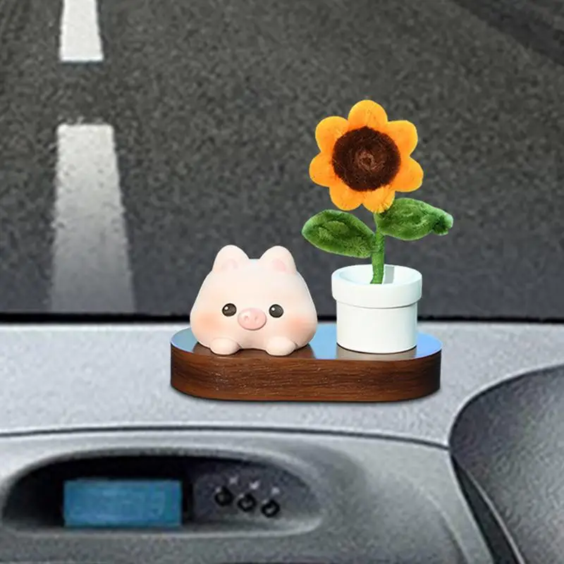 Car ornaments Aromatherapy Long-Lasting Fragrance animal sunflower Diffuser Figurines Action Figure Car Center Console Incense