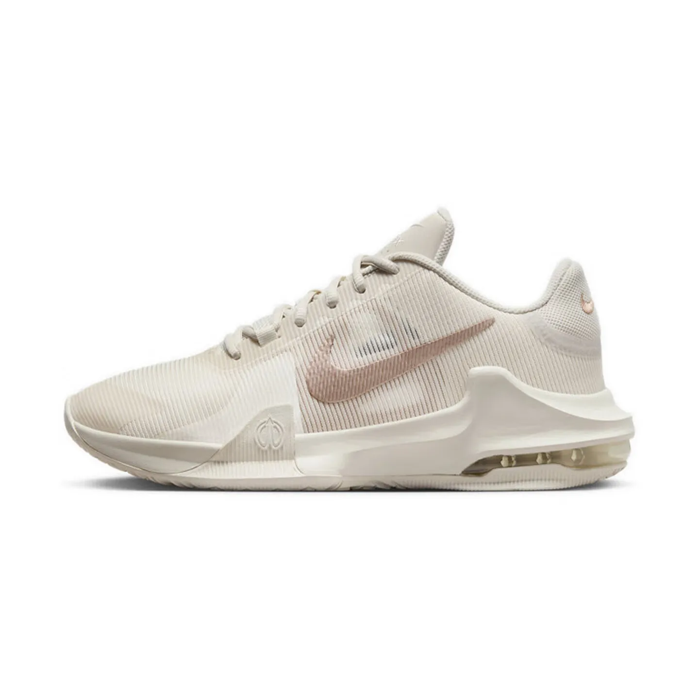 Nike Air Max Impact 4 Round Toe Lace-Up Durable Low-Top Basketball Shoes Men's Beige Pink DM1124-008