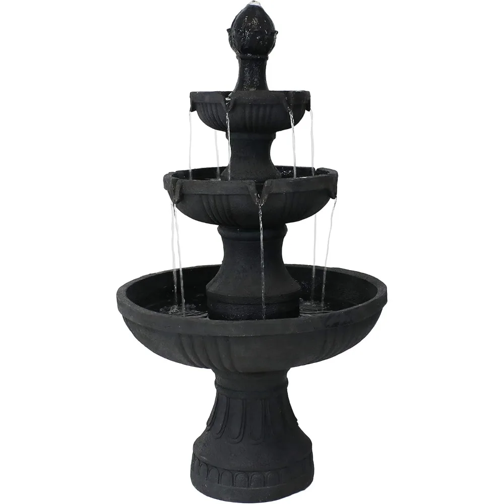 43 inch electric fountain, outdoor water feature, suitable for lawns, gardens, and three story outdoor fountains