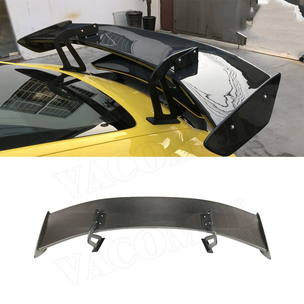 VACOMUL Dry Carbon Fiber Rear Trunk Boot Tail Spoiler Double-Deck Wing for Porsche Cayman 718 987 997 998 981 911 Boxster GT4