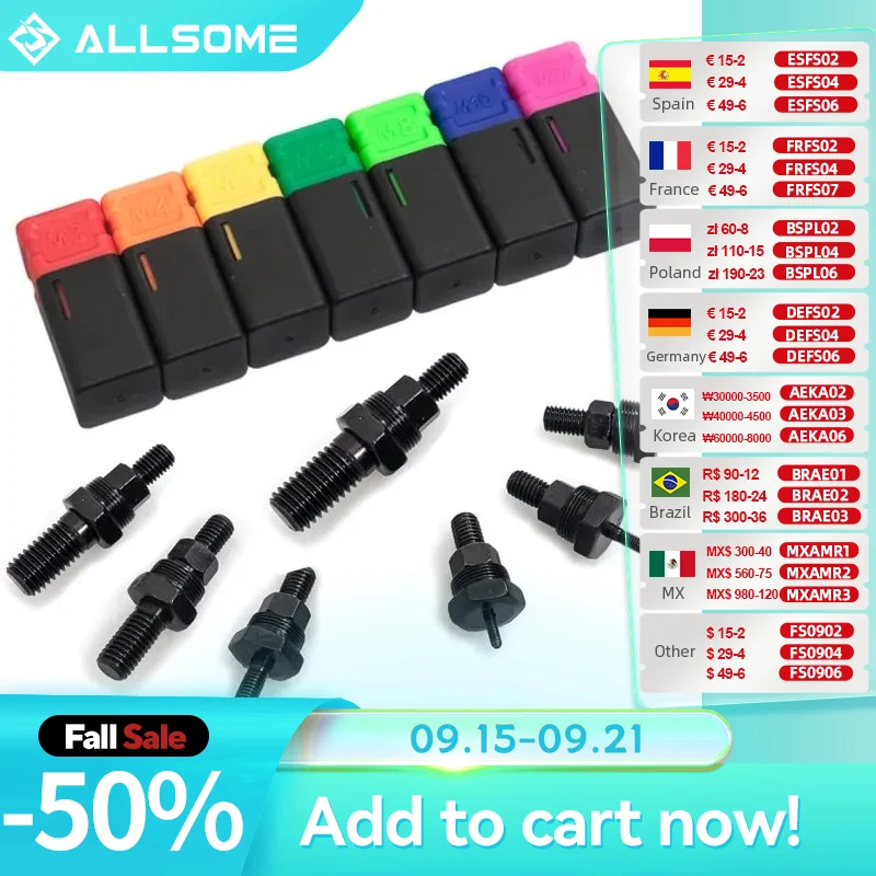 

ALLSOME Riveter Gun Part Threaded Mandrel Replacement For Hand Nut Rivet Metric M3-M12 HT2775+