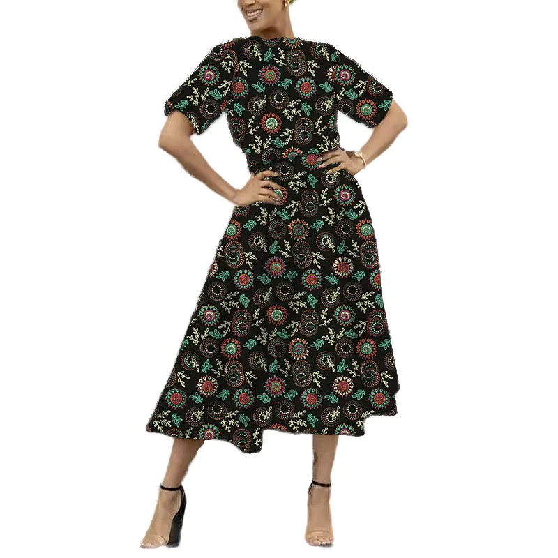 New Fashion Africa Print Clothes Original Design Ankara Outfits Short Tops Patch Skirts Tailor Made African Party Garments