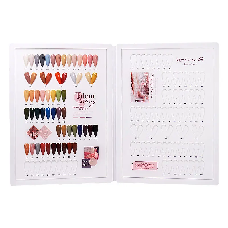 Nail Display Book Nail Polish Books with Fake Nail Tips False Nails Styles Showing Book Nails Tool Nail Polish Practice Palette