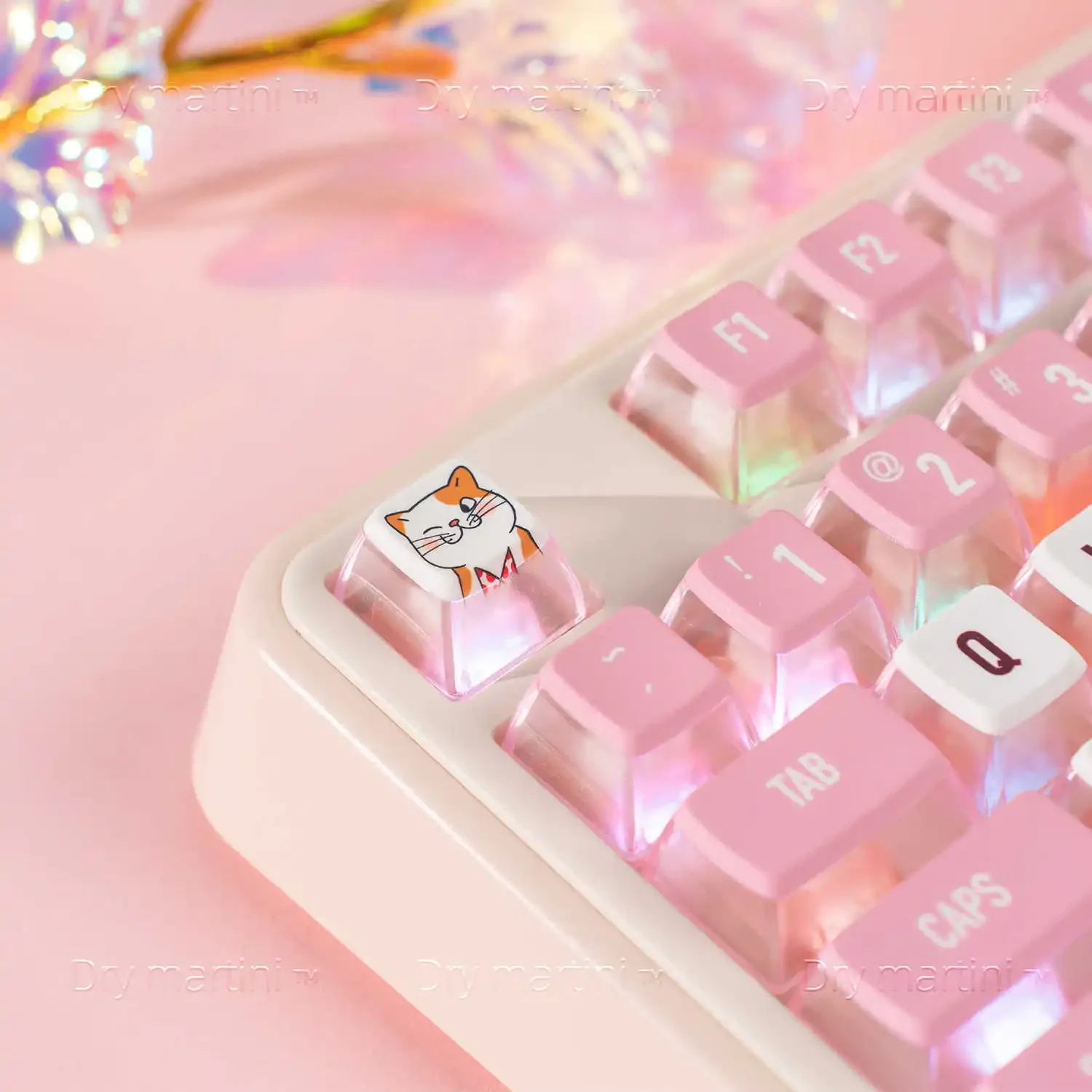 117 Keys Pink Keycaps MDA Profiled Translucent PBT Heat-sublimation Pudding Keyboard Caps MX Switch Gaming Mechanical Keyboard