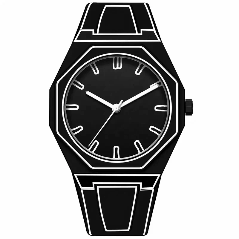 ชุดนาฬิกาควอทซ์ทรงกลมหรูหราสำหรับผู้ชาย 2 ชิ้น - เครื่องประดับทันสมัยสำหรับวันวาเลนไทน์ อีสเตอร์ รอมฎอน ฮาโลวีน คริสต์มาส ปีใหม่