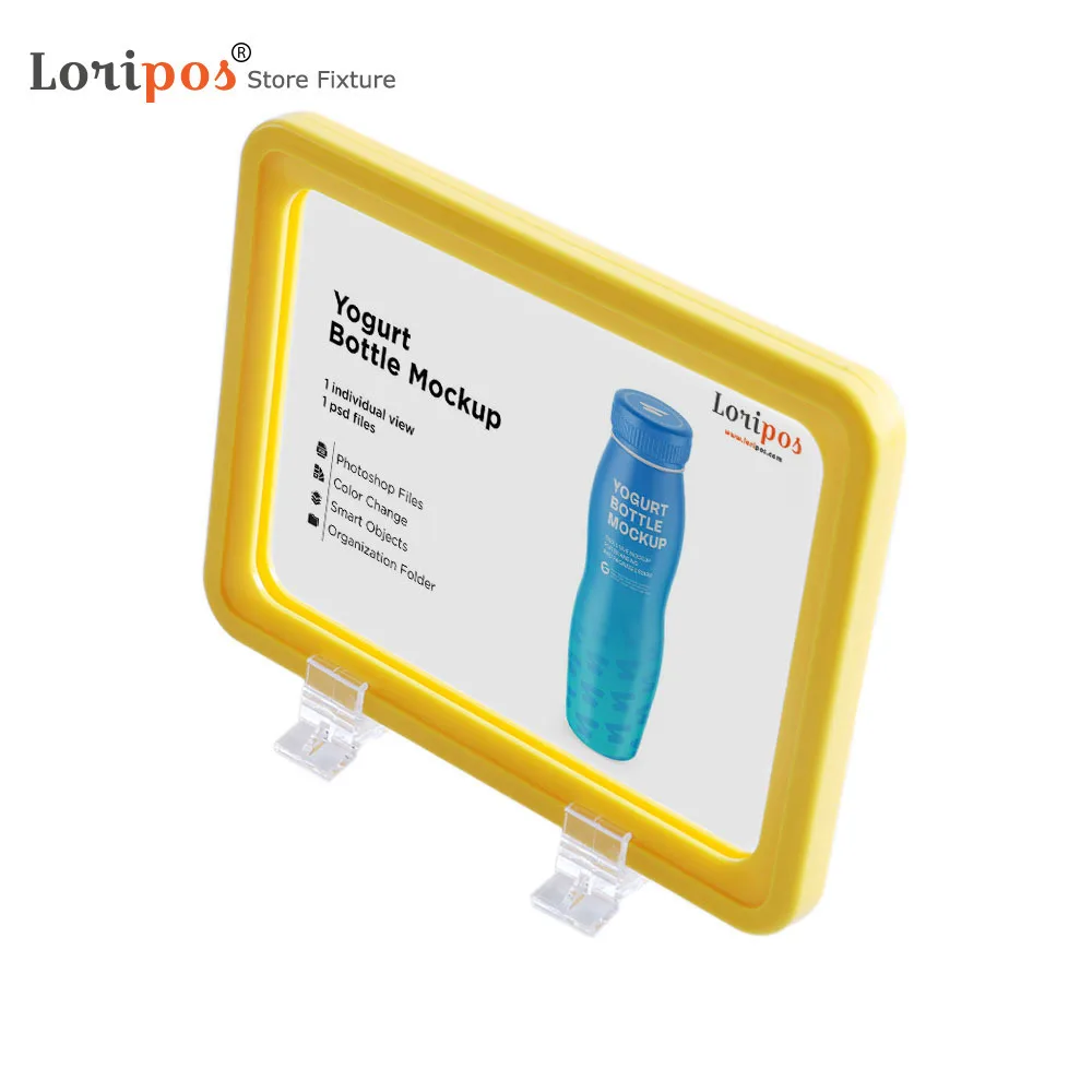 A4 Shop Shelving Counter Top Pos Sale Sign Snap Frame Stand Up Poster Rack Table Price Holder | Loripos