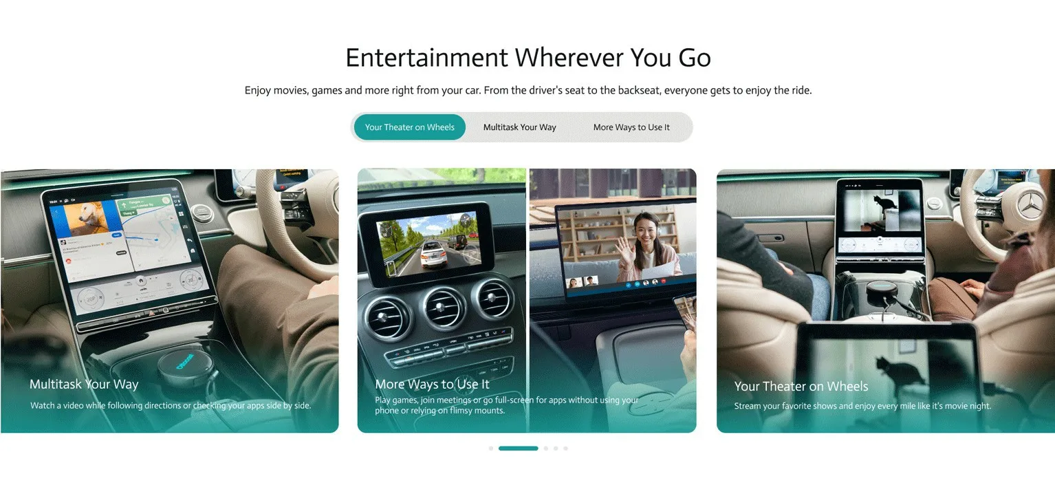 Ottocast Otto Aibox P3 Pro AI Box Wireless CarPlay Android Auto QCM 6225 HDMI YouTube Netflix Video für Benz VW Ford Toyota – Detail 5