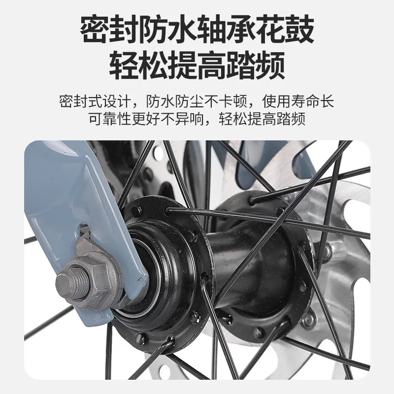 16 20 Inch Disc Brake Variable Speed Folding Bike No Installation Required Lightweight Portable Bicycle For Adult Student Commut