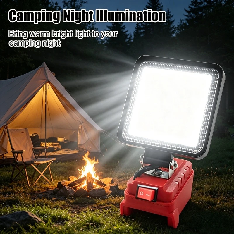 

For Milwaukee 18V Li-ion Battery Lantern Outdoor Flashlight 3 inch Cordless LED Work Light Camping Lamp Emergency Lighting
