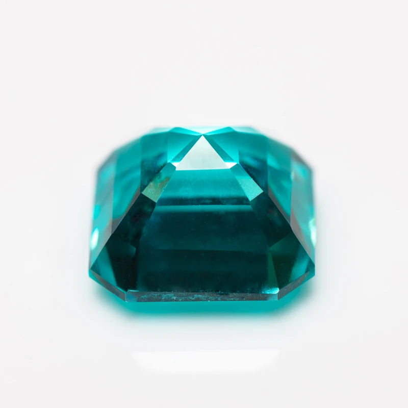 Top Lab Grown Paraiba Square Chamfer VVS1 Gemstone Charms Diy for Advanced Jewelry Making Materials Selectable AGL Certificate