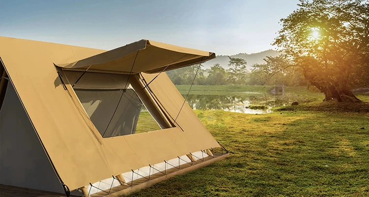 Triangle Tent A18 Safari tent for camping glamping homestay tourist hotel with 550g canvas