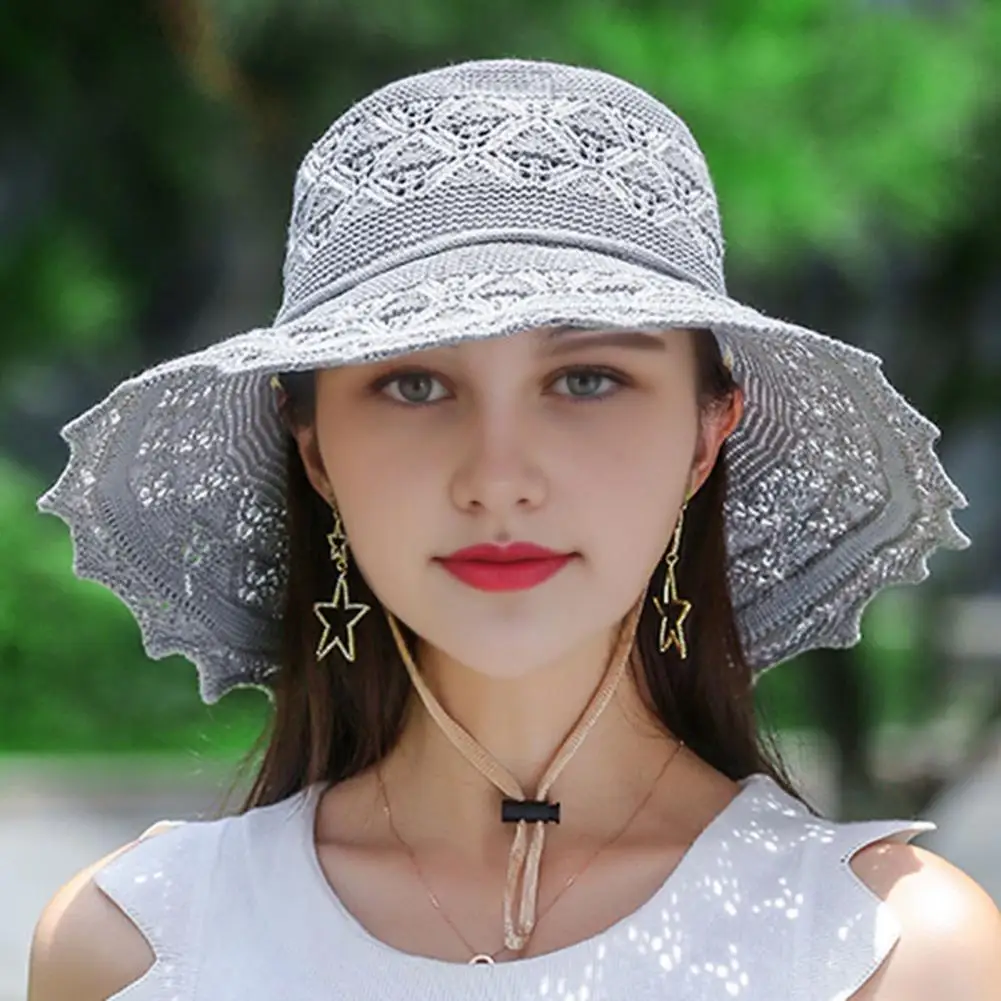 Wide-brim Straw Hat Stylish Women's Summer Straw Beach Hat with Upf 50 Sun Protection Wide Brim Bucket Hat for Travel for Beach