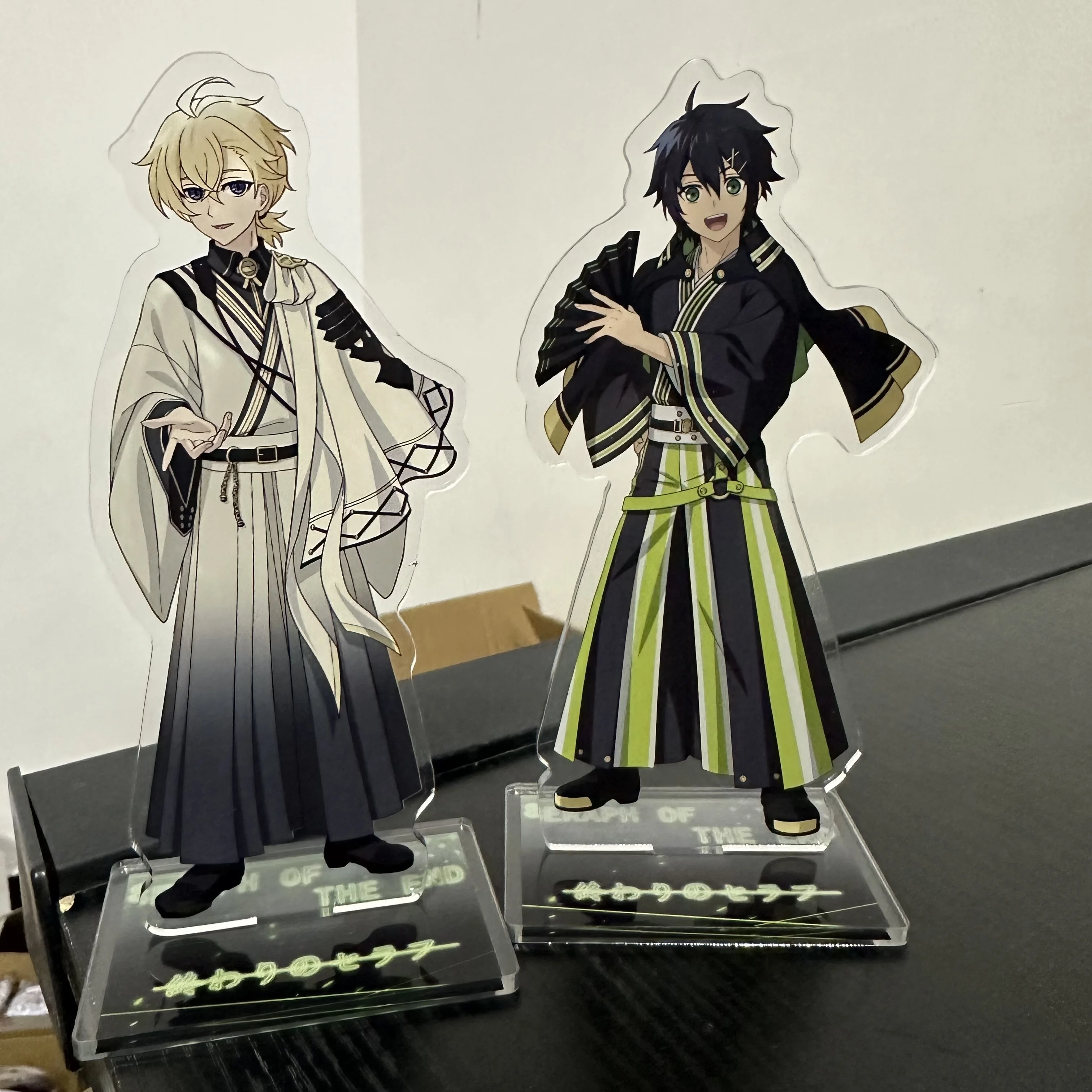 15CM Anime Seraph of the end Figures Mikaela Hyakuya Acrylic Stands Yuichiro Hyakuya Character Model Fans Christmas Gifts