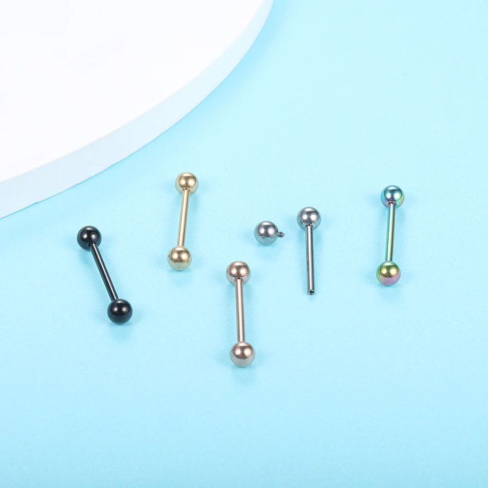 10Pcs/lot G23 Titanium Tongue  - Body Jewelry Industrial 评论和价格