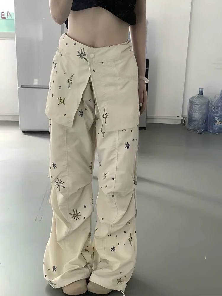 Women Goblin Core 2000s Grunge Harajuku Pants Patchwork Design Baggy Pantalones Long Trousers Trashy Y2k Japanese Cyber Punk New