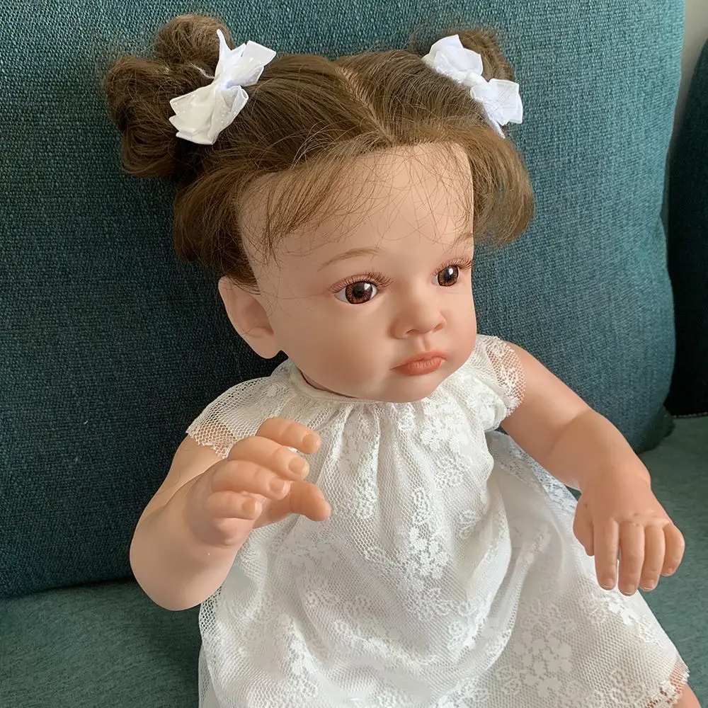 

58CM Bebe Reborn Baby Doll Toddler Real Soft Touch Rooted Hair High Quality Handmade Doll for Accompany and Collect Gifts