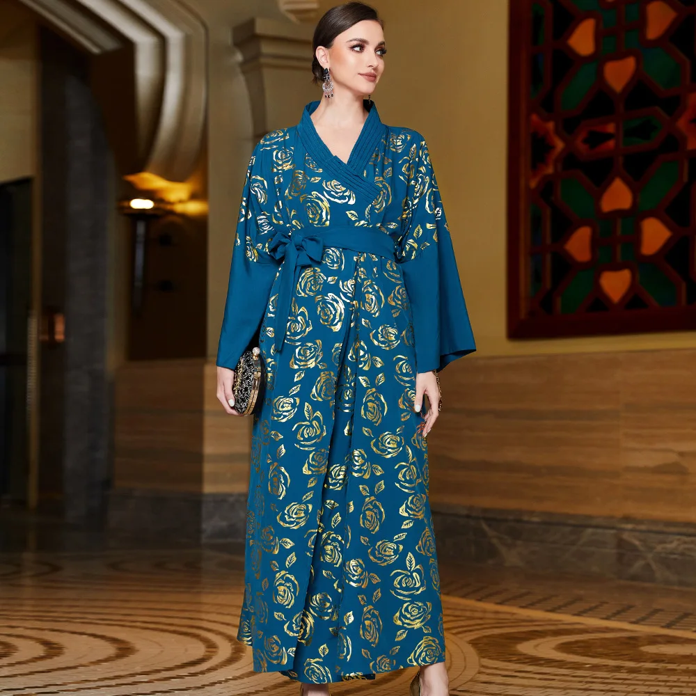 Eid Mubarak Djellaba Ramadan Jalabiya Women Muslim Maxi Dress Kaftan Abaya Dubai Robe Gown Femme Musulmane Vestidos Islam Abayas