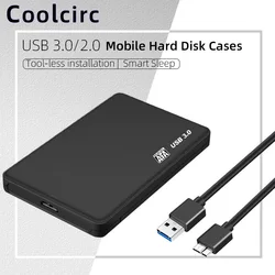 Usb 3.0/2.0 a 2.5 Polegada caso de disco rígido sata hdd ssd gabinete de alta velocidade caixa de disco rígido externo para pc portátil smartphone