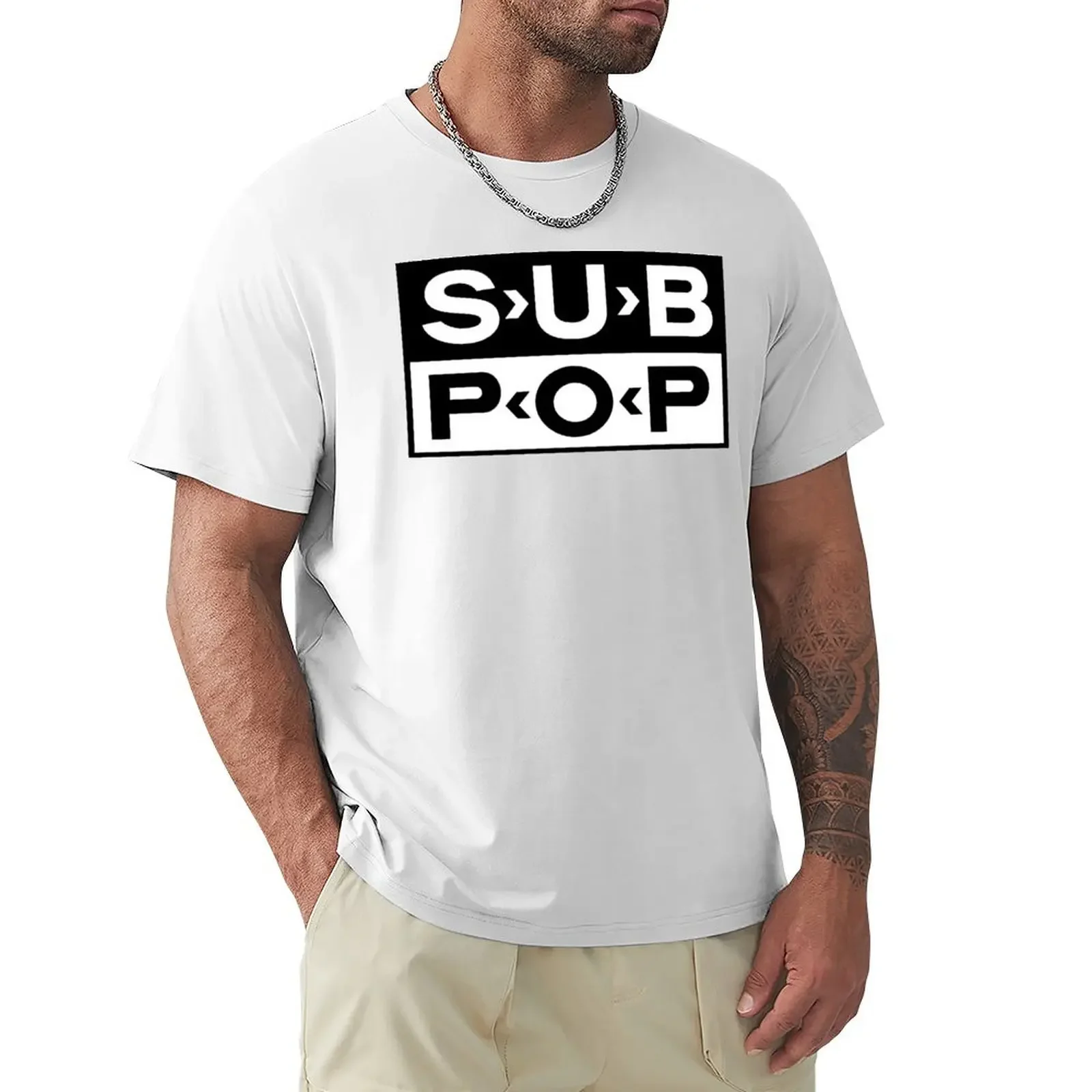 

Sub Pop T-Shirt shirts graphic tee summer top anime stuff mens graphic t-shirts funny