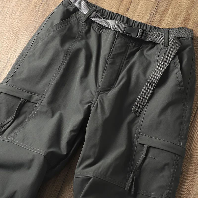 Outdoor Workwear Pants Men's Loose Fleece Lined Thick Soft Hiking Pants Windproof Waterproof Polyester Fiber Straight Leg