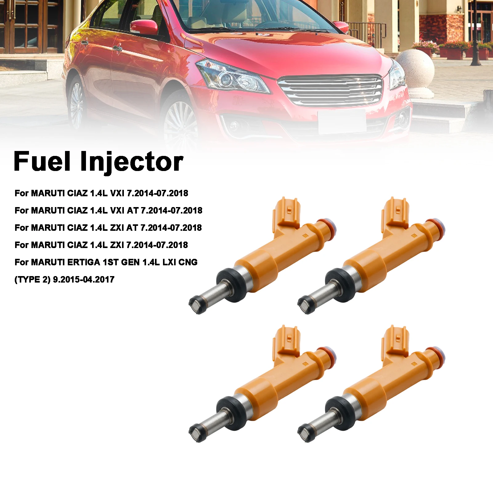 

Artudatech 4PCS Fuel Injector 15710M83P00 Fit MARUTI CIAZ 1.4L ERTIGA SWIFT DZIRE