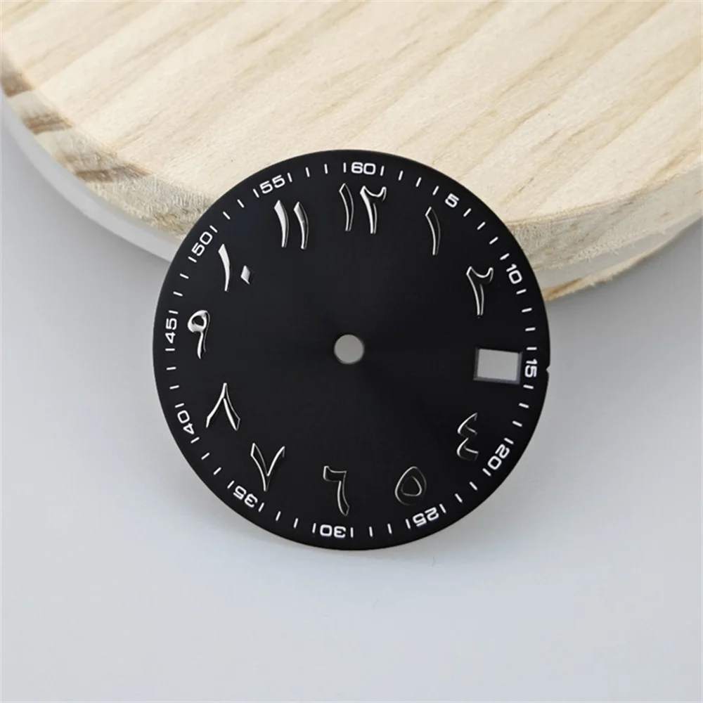 

28.5MM Watch Dial for NH35/NH36 Movement Dials Arabic Letter Numerals Dial No Luminous Watch Accessories