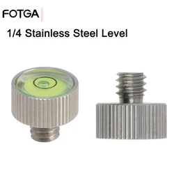 FOTGA 1/4 Stainless Steel Levelling Camera Balance Gauge Tripod Levelling Camera Levels Tripod Photograph Accessories