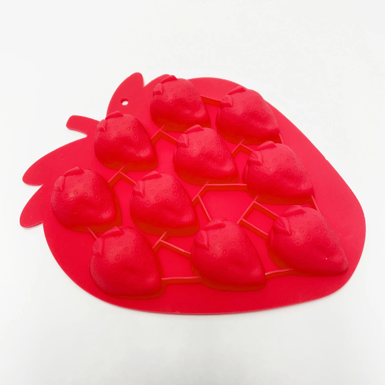 SUBADA Fudge Ice Cube Ice Cream Silicone Molds Molds Strawberry Fruit Model For Christmas Potluck Candy Grade Silicone Molds