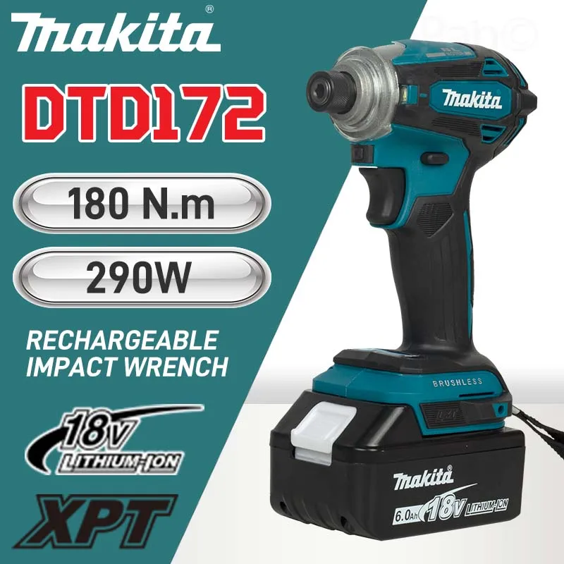 MAKITA DTD172Z Lithium battery brushless impact driver memory function 4 mode screwdriver