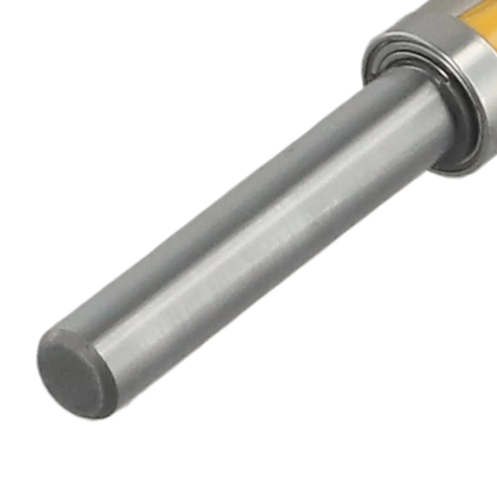 8mm Router Bit Solid Hardened Steel Straight Trim Double Bearing High-quality Milling Cutter Router Bit 8mm Shank Silver Yellow