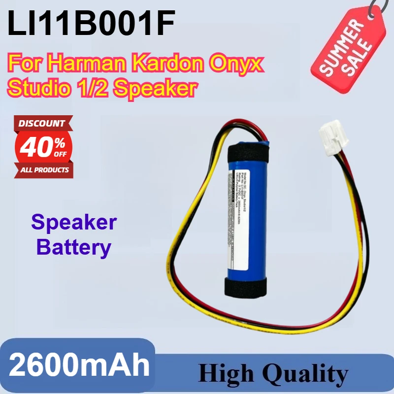 High Quality LI11B001F 3.7V 2600mAh Replaceable Battery for Harman Kardon Onyx Studio 1/2 Speaker Battery 100% New High Capacity