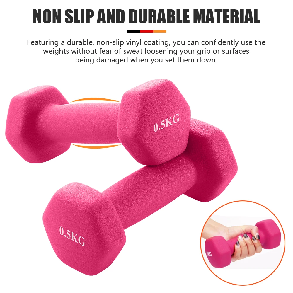 1 Piece 0.5/1/1.5KG Hexagonal Cast Iron Dumbbell Non Slip Ladies Weightlifting Dumbbell Portable Fitness Bodybuildin Equipment