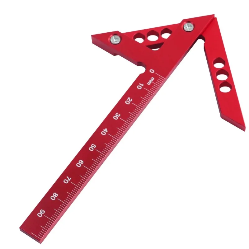 Wood Measuring Tool Center Finder Woodworking Square 45/90 Degree Right Angle Line Gauge Aluminum Center Scribe Carpenter Ruler