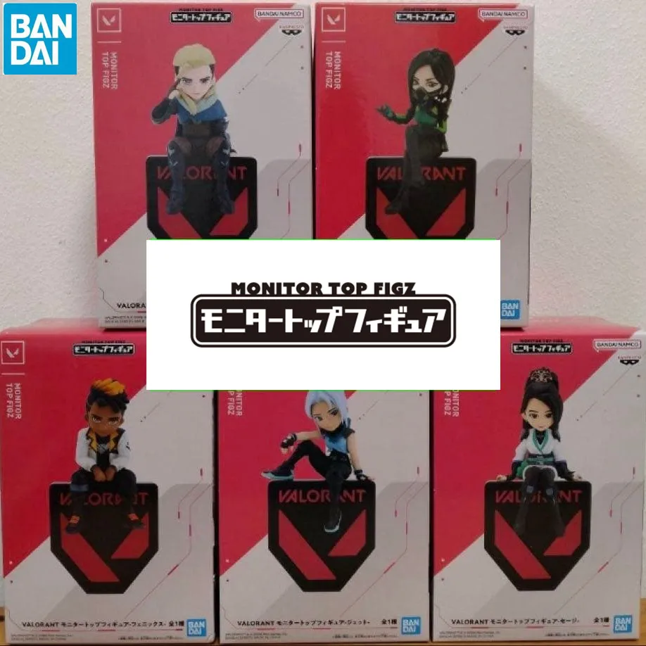 Original BANPRESTO VALORANT Jett Sage Phoenix Sova Viper Monitor Top Anime Action Figure Bandai Figurine Model