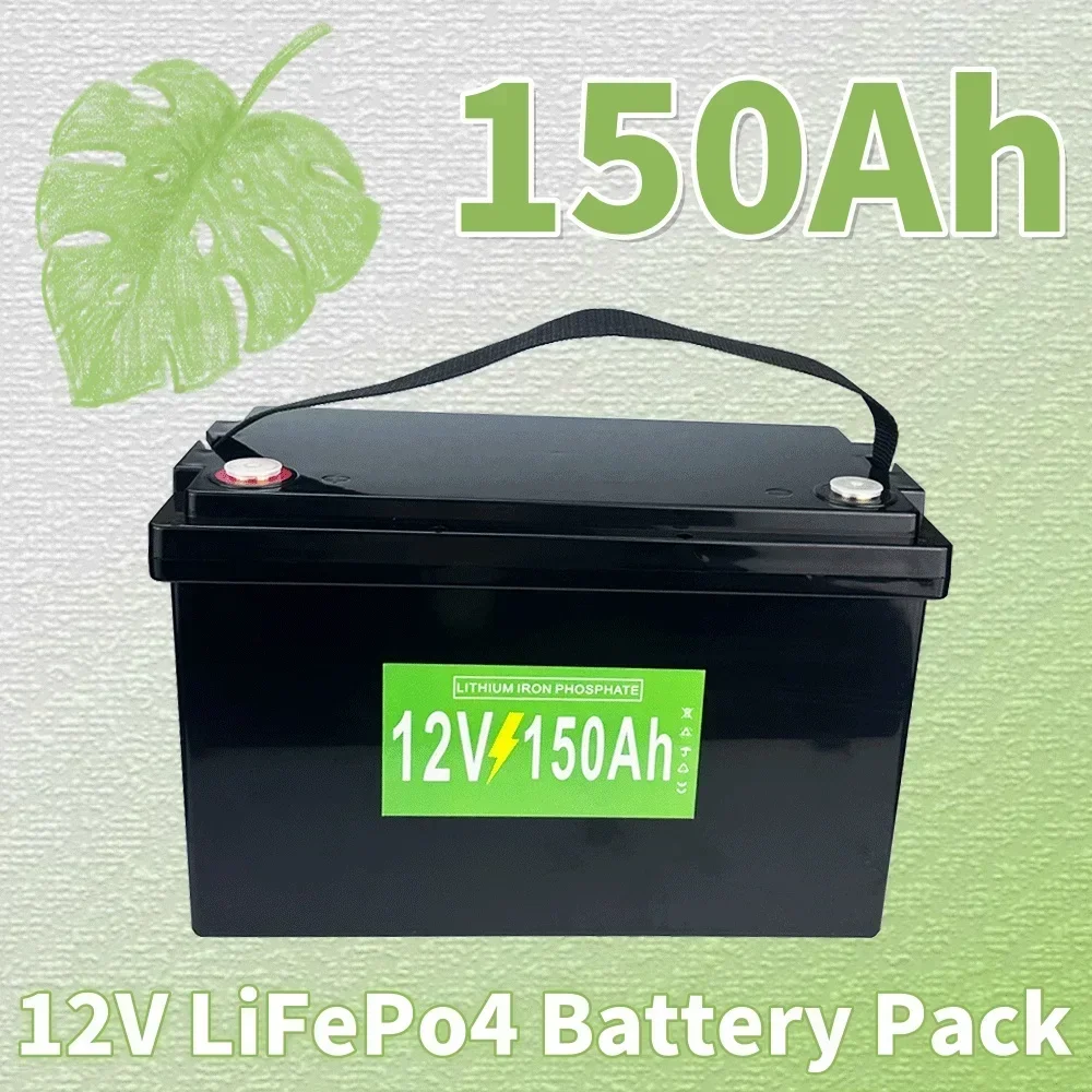 

12V 150Ah LifePo4 Battery 12.8V Rechargeable Battery Built-in BMS Lithium Iron Phosphate Solar Cell tools