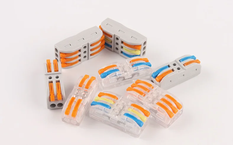 Universal Lamp Connector, Fast Wiring Terminal Block for Lighting Installation, No Tool Required