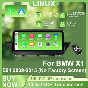 Sistema Linux con pantalla táctil inalámbrica CarPlay de 10,25 pulgadas para BMW X1 E84 2009-2015, unidad de control central para coche, radio multimedia, CarPlay inalámbrico, AndroidAuto, AirPlay, Bluetooth, navegación GPS 1