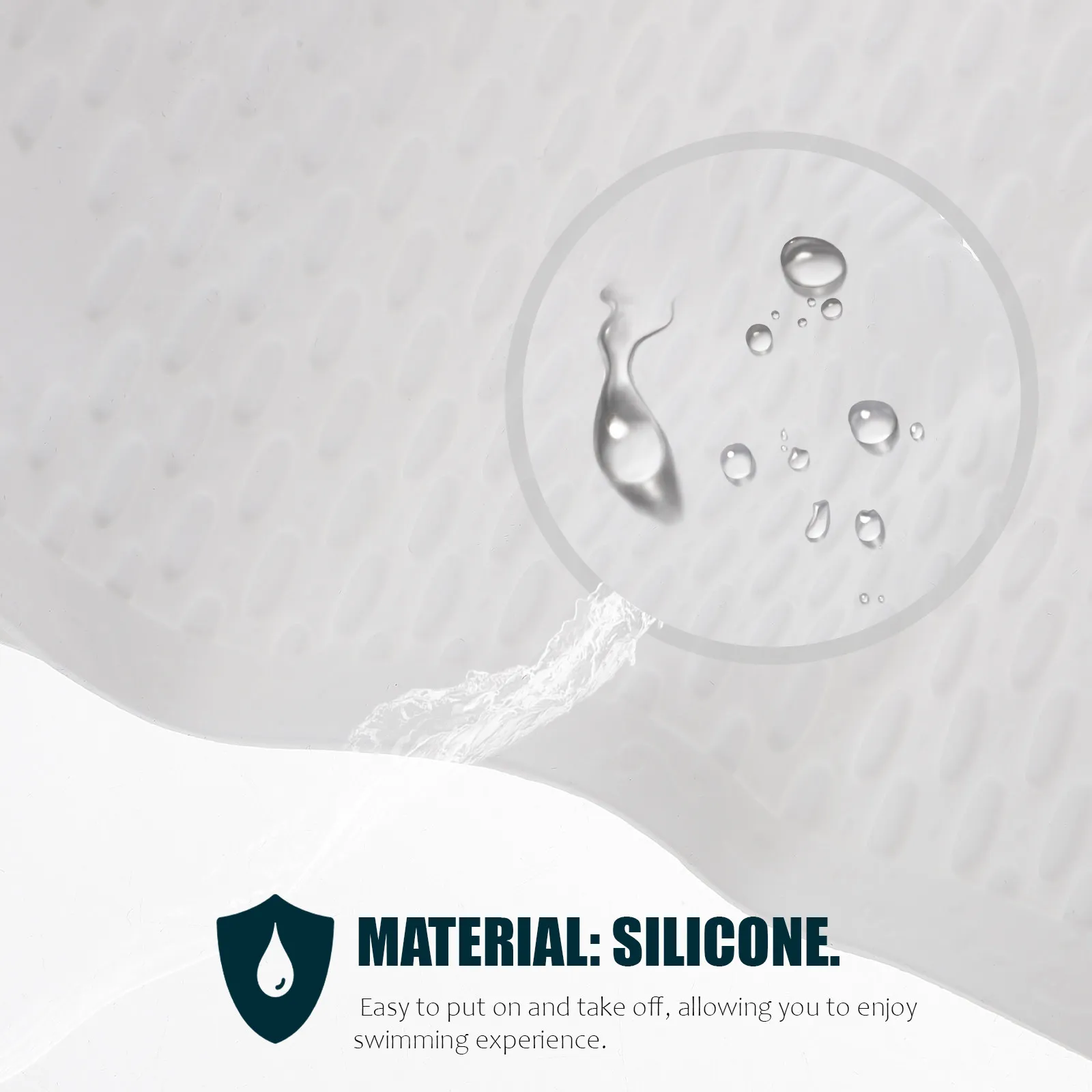 

Силиконовая шапочка для плавания, водонепроницаемая, легкая, эластичная, гибкая, для длинных волос, с защитой ушей, белая, для бассейна