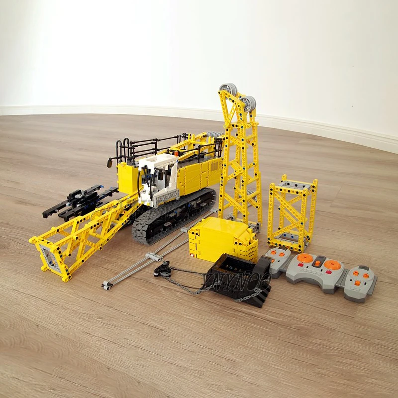 Customed MOC-42121 2378Pcs Techincal Dragline Excavator 670HD Building Block RC Motorized 42006 Model DIY Bricks Set Toys Gifts