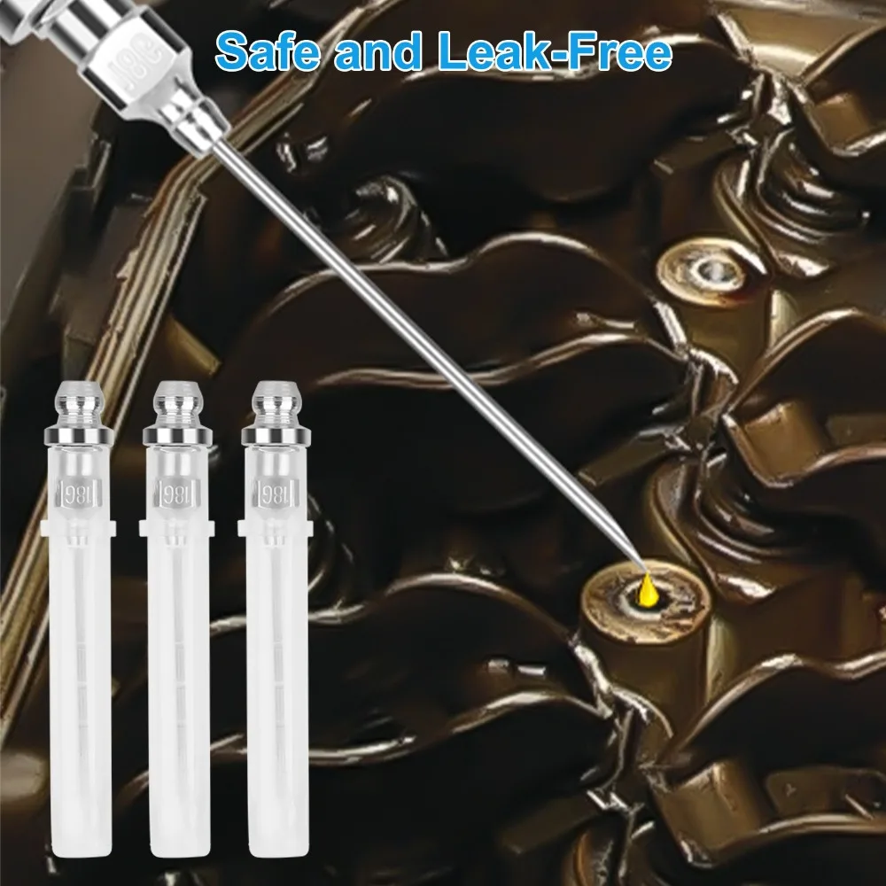 7pcs Grease Gun Accessory Kit Needle Tips Elbow Adapter Dispenser Rubber Nozzle