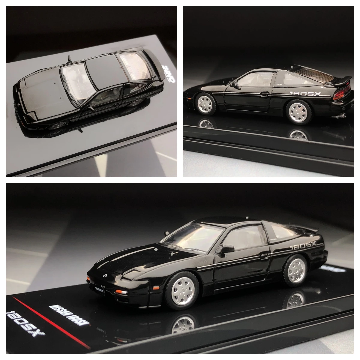 INNO64 1:64 180SX Black Diecast Model Car Collection Limited Edition Hobby Toys