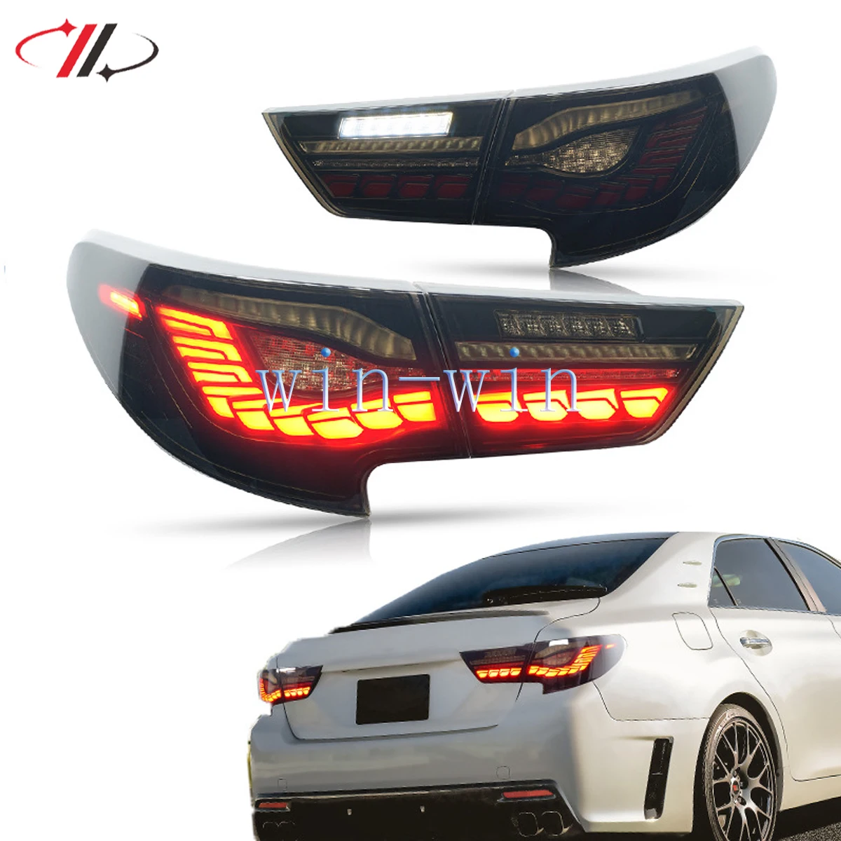 High-Quality For Toyota Reiz / Mark X 2014 - 2017 Dragon Scale Dynamic Tail Lamp With Signal Running