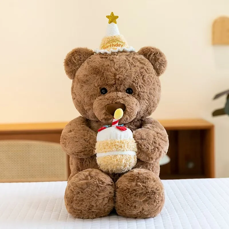 Simpatico orsacchiotto bambola di peluche pigiama morbido peluche cuscino per dormire regalo ragazza kawaii regalo di compleanno decorazione del letto di casa