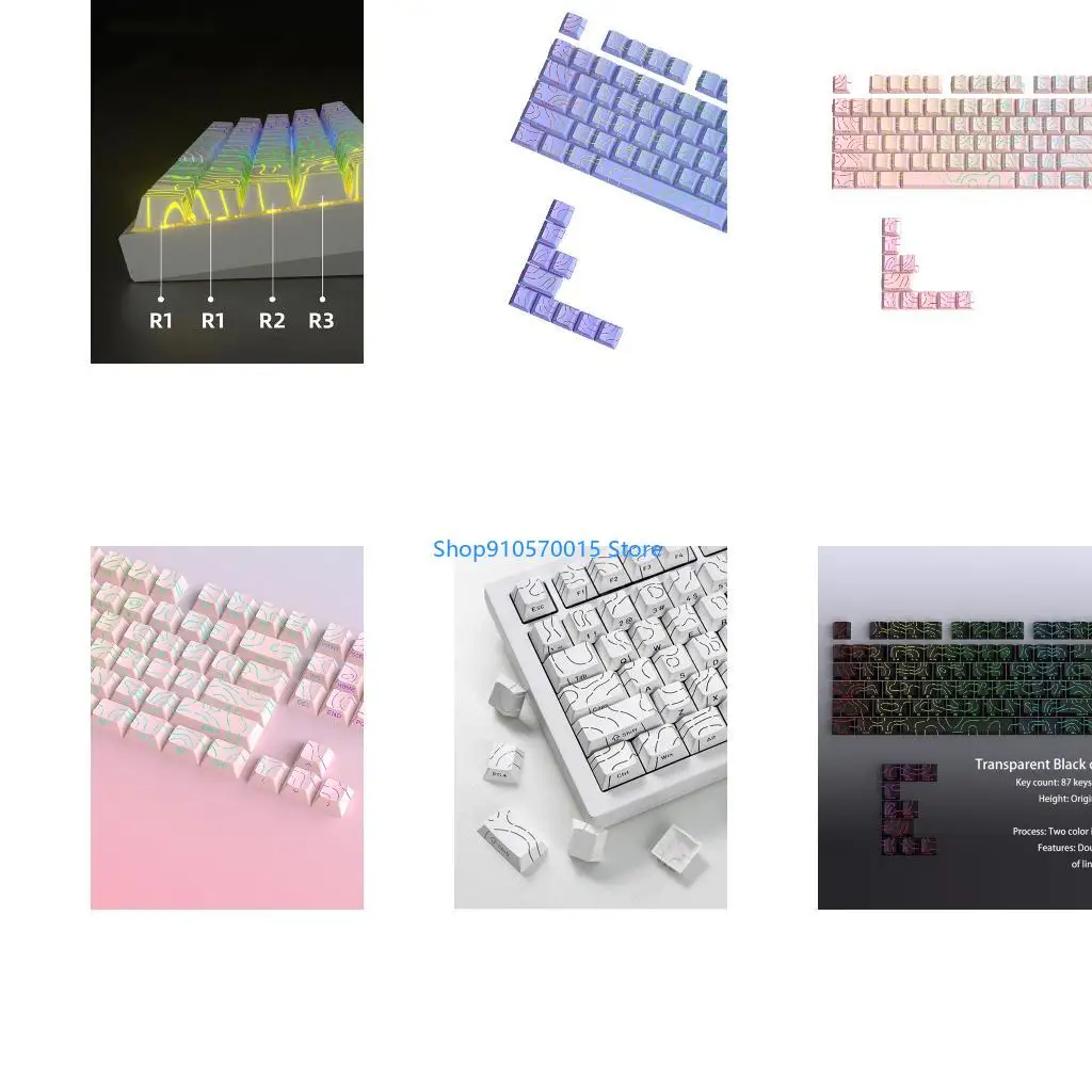 B95C Smooth PBT Keycap With Side Facing Clear Lettering And Enhances Durability For Mechanical Keyboards  Keycaps