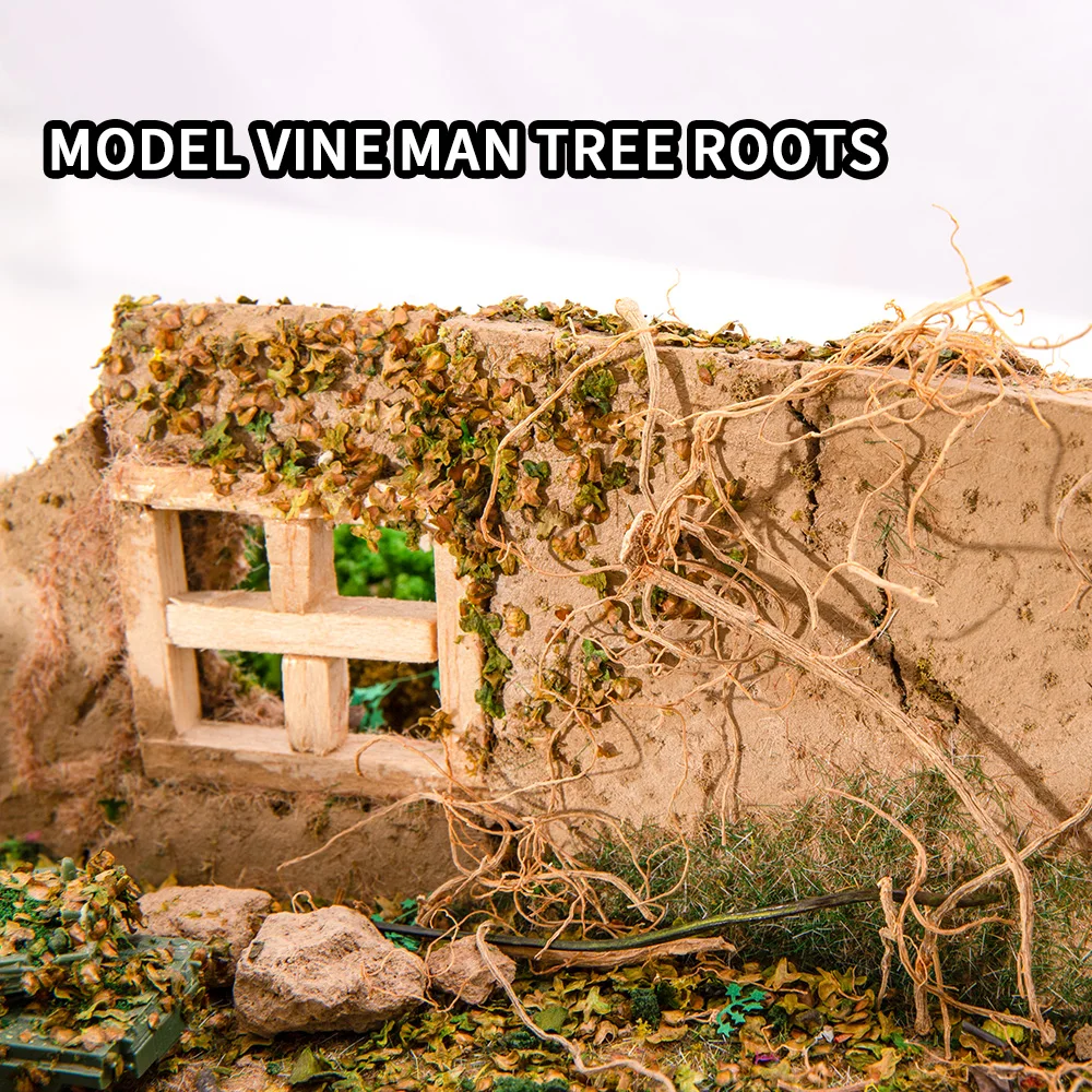 Plant Simulation Vine Tree Roots Diorama Kits Modelo de planta murchada Materiais de cena em miniatura Layout de paisagem militar 1 caixa