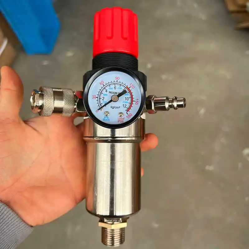 3/8,1/2 Oil-Water Filter with Pressure Regulating Function Oil-Water Separator Air Filter Element European Connector