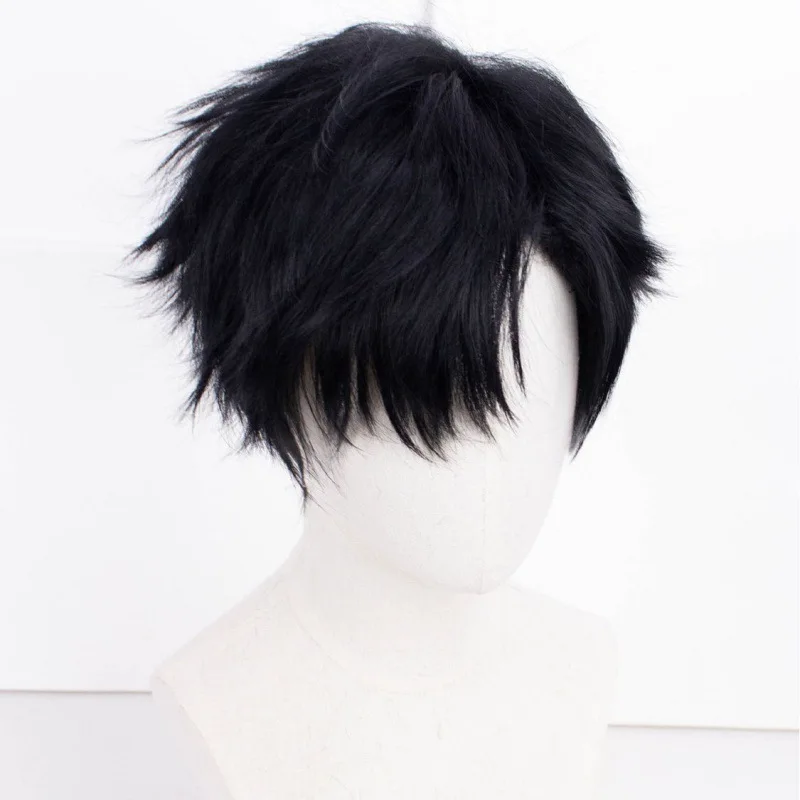 Perruque de cosplay « Love Between Light And Shadow » de Xiao Yi - Cheveux noirs courts et élégants de 37 cm