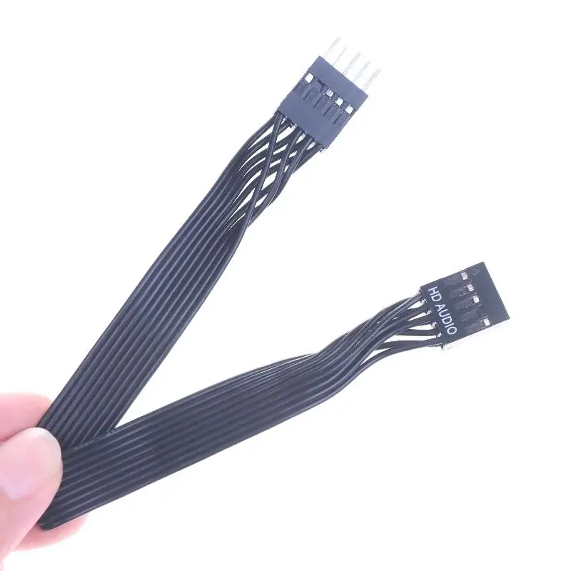 DIY 9-Pin Male To Female Extension Cable 20cm/30cm Front USB 2.0 Computer Motherboard Accessory