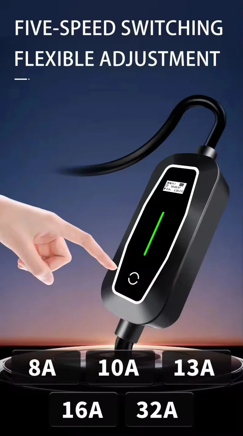 Customized Commercial Outdoor Type 2 Charger EV Fast Charger Station 3.5kW 200-220V New Condition Portable Charging